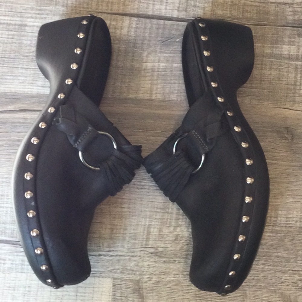Ecco Black leather Clogs